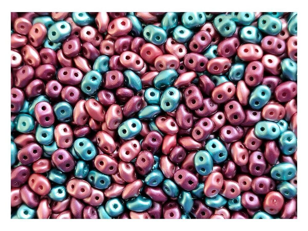 1346 2.12 oz 60 g SuperDuo Seed Beads 2.5x5 mm, 2 Holes, Alabaster Pastel